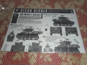 BISON AUFKLEBER 35071, US M5A1 STUART IN EUROPE AND THE PACIFIC DECAL SET - Bild 1 von 2