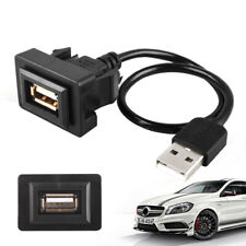 USB Car Dashboard Flush Mount Male to Female Extension Cable Adapter For Toyota
