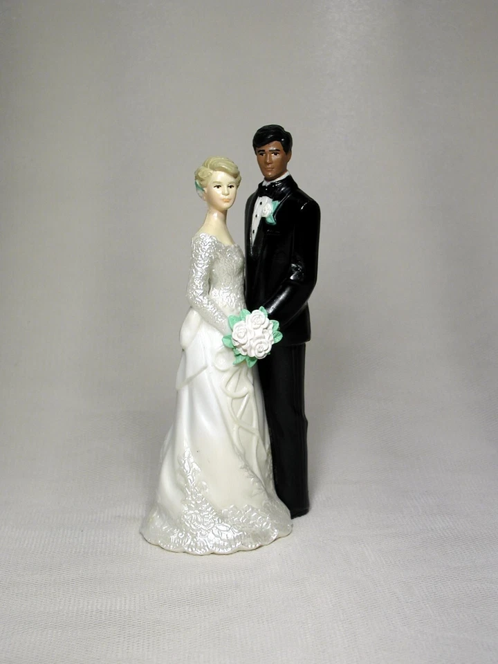 OSD Interracial Marrón Novio Novia Caucásica 4.5" Boda Caketops Topper 2001B Foto 1 de 1