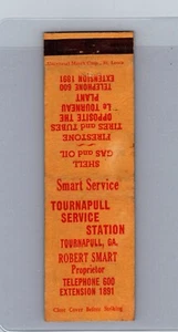 Vintage Matchbook Cover TOURNAPULL SERVICE STATION Georgia GA MB31 - Picture 1 of 2