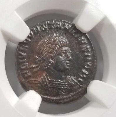 Констанций II Римская империя BI Nummus AE3/4 NGC XF Древний Epfig Клад Родословная - Изображение 1 из 4