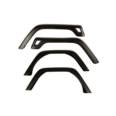 Omix-ADA Front Rear Black Plastic 4-Pc Fender Flares for 97-06 Jeep Wrangler TJ - Image 1 of 4