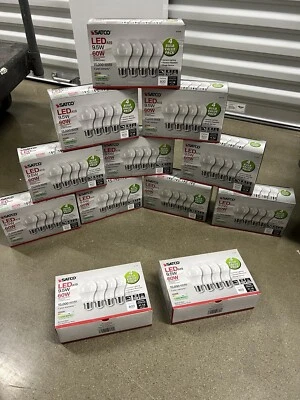 48 Qty Satco S11416 LED 120V 9.5W A19 Medium E26 Dimmable Frosted 40K Cool White - Image 1 of 3