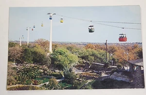 1970's Sunken Garden Lift Overhead Ride Overview San Antonio Texas Postcard - Picture 1 of 3