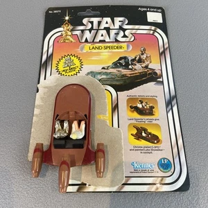 Vintage 78 Kenner Star Wars Diecast 12 Back Land Speeder Card & Toy Loose - Picture 1 of 9