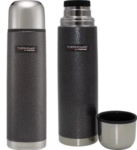Thermos Stainless Steel 1L Flask Hammertone Grey Vacuum Insulated Hot Cold - Picture 1 of 4