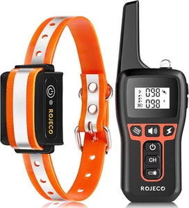 Hundetraining Halsband mit 3300FT Fernbedienung, IPX7 Wasserdicht Wiederaufladbar Schockhalsband - Bild 1 von 12
