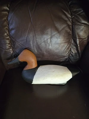 Will Heverin  (1860-1951) Canvasback Drake Decoy With RECKLESS brand Repaint - Image 1 of 4