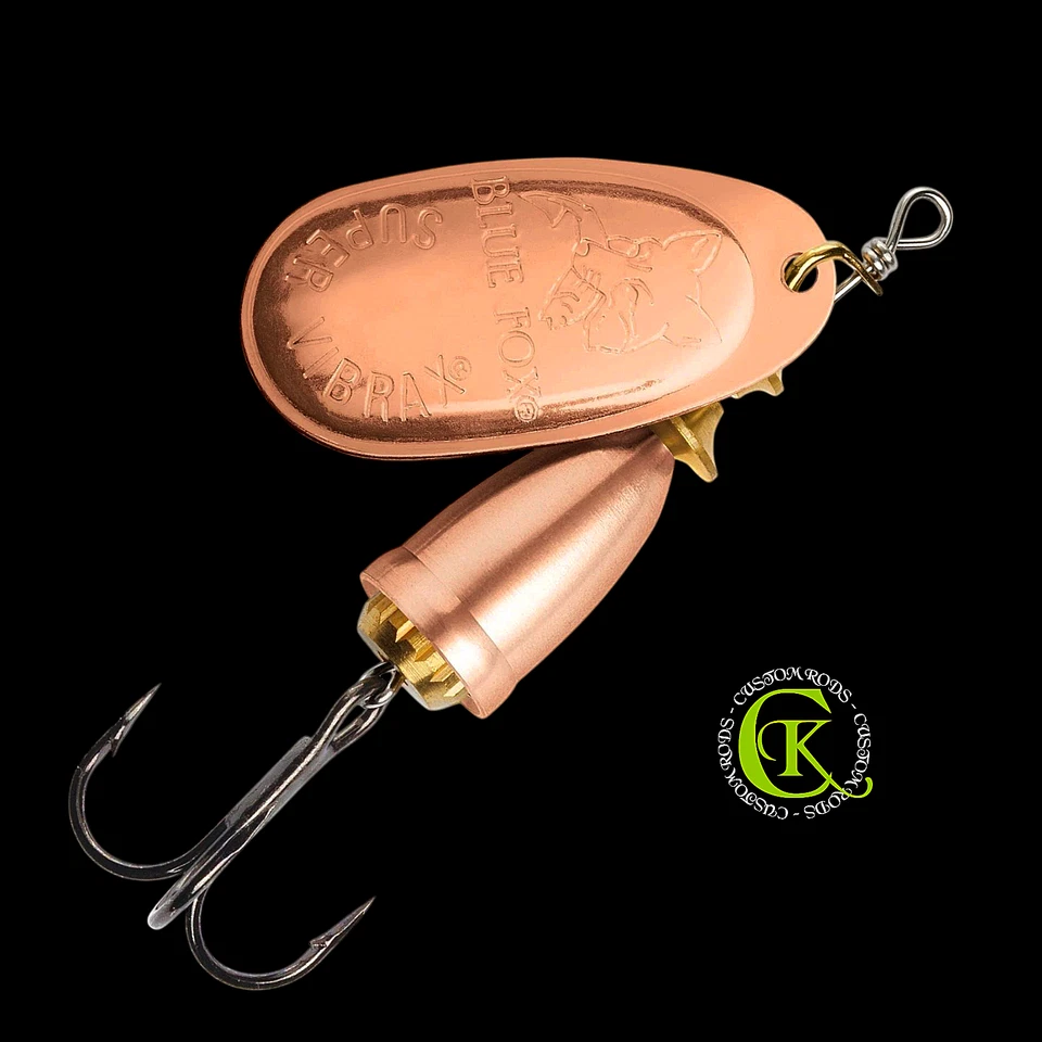 Blue Fox Spinner Kupfer Gr.6 Blinker Spoon Rattle Kunstköder Runner Twitchbait - Bild 1 von 1