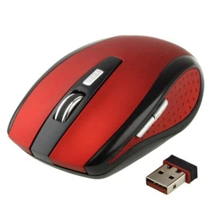 Ratón óptico inalámbrico 6D de 2,4 GHz 800~1600 DPI con mini receptor USB, enchufe y - Imagen 1 de 8