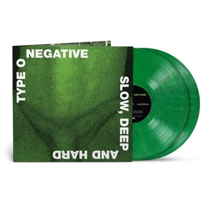 TYPE O NEGATIVE - Slow Deep Hard Green/Black Marbled Vinyl Rocktob - O23z - Picture 1 of 1