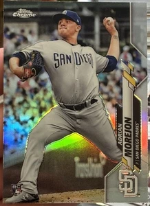2020 Topps Chrome Rifrattore Adrian Morejon #86 Rookie San Diego Padres RC - Foto 1 di 2