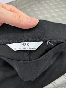 M&S Black Leggings, Age 13-14 Years, BNNT - Picture 1 of 3
