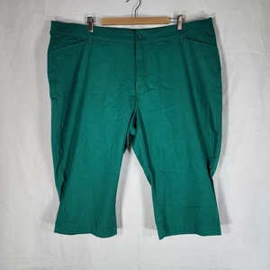 Women's St Johns Bay Plus Size 22W Teal Jewel Tone Capri Pants Casual Active - Picture 1 of 7