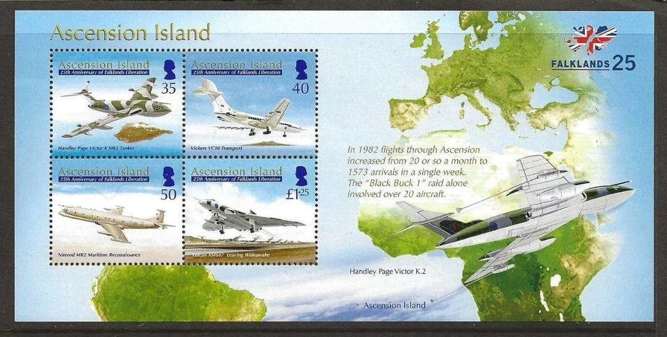 ASCENSION  2007 25th ANNIVERSARY OF LIBERATION MIN SHEET MNH - Изображение 1 из 1