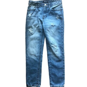Gap Girls Size 10 Blue Denim Girlfriend Distressed Jeans - Picture 1 of 5