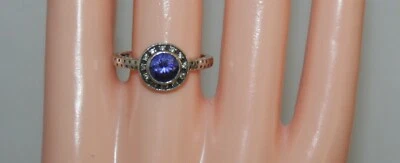 Silpada Sterling Silver Purple Cubic Zirconia "Azure Allure" Ring R2806 Size 8 - Image 1 of 4
