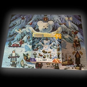VTG Charles Wysocki JINGLE BELL TEDDY FRIENDS 300 EZ Piece  RARE Puzzle Complete - Picture 1 of 4