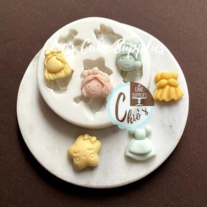 Princess, dresses silicone mold, 6 cavities - Picture 1 of 6