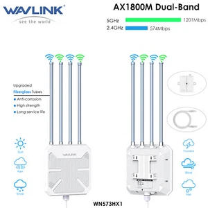 AX1800 WiFi 6 Dual-Band Long Range Outdoor Wireless Router/AP with PoE and IP67 - Picture 1 of 13