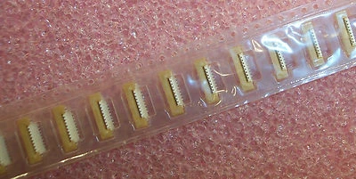 QTY (50)  8 POSITION FPC FFC ZIF SMD RECEPTACLES 1mm 52610-0871 MOLEX ROHS - Image 1 of 4