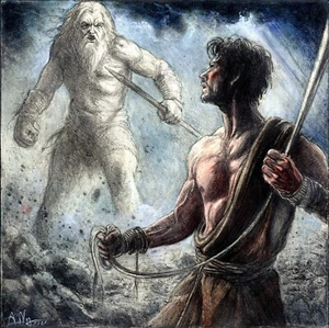 Andreas Noßmann Original - "David versus Goliath" - Picture 1 of 5