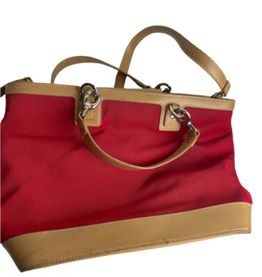 Bolso de Mano St Johns Bay Rojo Marrón Imitación Charol Bolso de Mano Foto 1 de 4