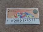 Collection Australia 2 Dollars World Expo 1988 Bicentenary Banknote Uncirculated