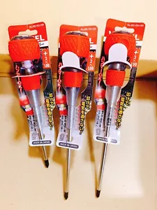 Vessel  Screwdrivers Set 3 items Safety Penetration Driver Ball Grip Type tools - Picture 1 of 12