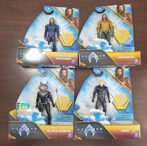 DC Aquaman and The Lost Kingdom Orm, Black Manta 4" Set 4 Action Figures - Picture 1 of 14
