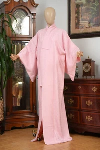 QUERIDO KIMONO IROMUJI SEDA CHIRIMEN TANGO JAPONÉS VAINILLA PARA MUJER AUTÉNTICO JAPÓN - Imagen 1 de 8