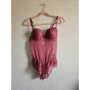 Daisy Fuentes Push- Up Lace Body Suit Lingerie Size L - Picture 1 of 7