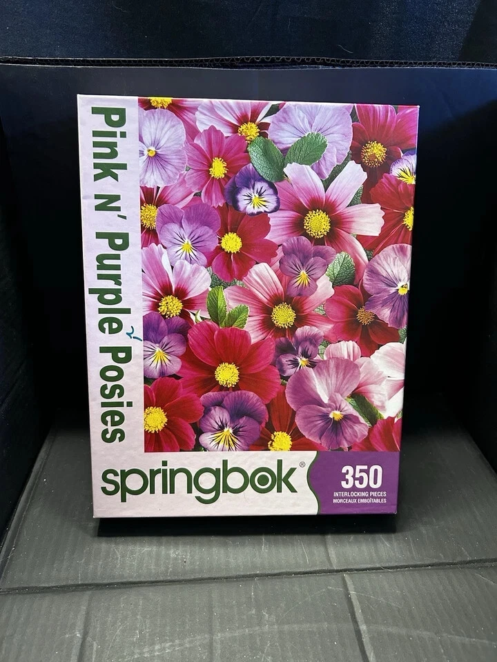 MUST BUY 3 OR MORE PUZZLES & READ I.D. BELOW - Pink N' Purple Posies - Image 1 of 1