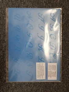 Schablone Buchstaben Set in Schreibschrift 1 x Alphabet groß 1 x Alphabet klein  - Bild 1 von 2