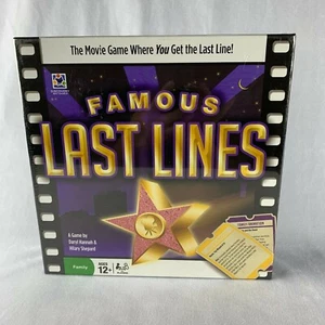 FAMOUS LAST LINES Movies Family Board Game NEW Sealed - Picture 1 of 3