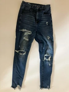 American Eagle Dark Wash Curvy Highest Rise Jegging Size 4 Short - Picture 1 of 5