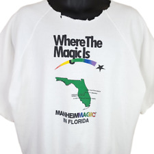 Manheim Florida Surfer Sweatshirt Vintage 90s Where The Magic Is Rainbow Large
