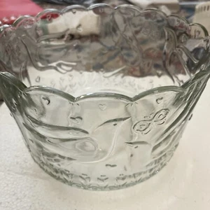 AVISO CHIP EN BOL. Ensaladera de cristal vintage Crystal Garden by Colony Crafts - Imagen 1 de 6