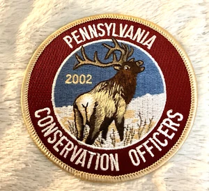 2002 PENNSYLVANIA CONSERVATION OFFICER PATCH "ALCE" DIAMETRO 4" - Foto 1 di 2