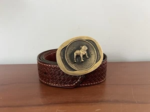 Keith Smykel & Co N.Y.C. Mack Bulldog Solid Brass Belt Buckle Trucker VTG 70s - Picture 1 of 6