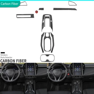 Kits de fibra de carbono real de 14 piezas embellecedor de tablero interior completo para Toyota Corolla 2019-24 - Imagen 1 de 19