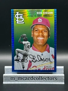 BOB GIBSON 2023 Topps Chrome Platinum Anniversary Blue Prism # 480 Cardinals - Picture 1 of 2