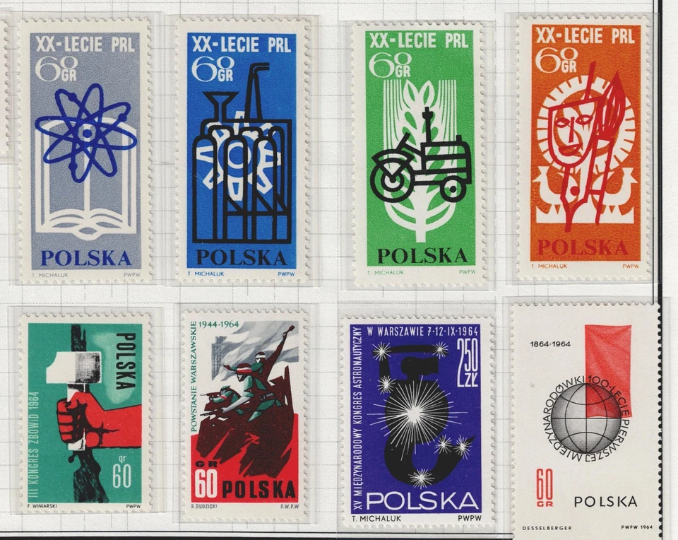 波兰共产主义国家套装 1964 年全新邮票 — 第 1/1 张图片