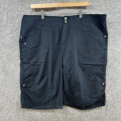 INC International Concepts Women's Black Cargo Shorts Size 16W High Rise - Image 1 of 4