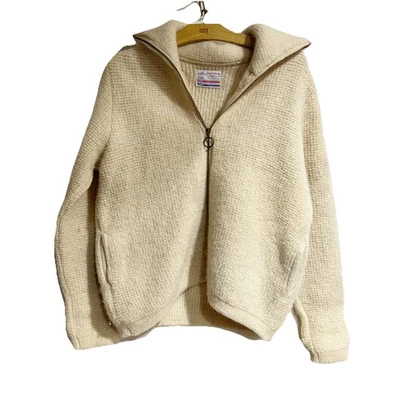 Pendleton Knockabouts Wool Cardigan Men Medium 1960's Cream Color Full Zip - Image 1 of 4