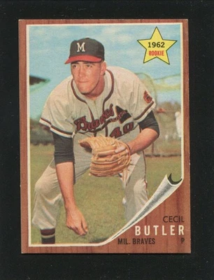 #239 CECIL BUTLER, Braves - 1962 Topps: EX-MT+, o/c, paquete nuevo 220810e Foto 1 de 3
