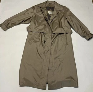 Vintage British Mist Damen beige Trenchcoat abnehmbares Futter Größe 14 - Bild 1 von 8