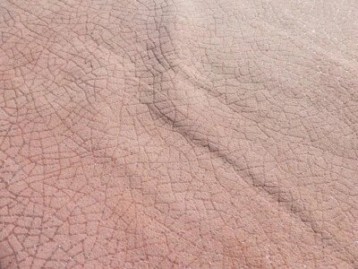 lambskin leather Suede hide Silver Glitter Crackle Texture Print on Salmon - Image 1 of 4