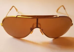 Ray-Ban Wings Occhiali da sole ORO/marrone chiaro lenti B&L U.S. PAT DES 273/94 VNT - Foto 1 di 12