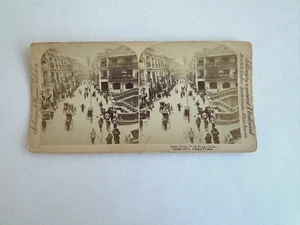 Foto estéreo SP01 Queen Street Hong Kong Stereoview China 1896 - Imagen 1 de 6
